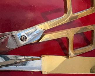 J102 - $20. Vintage German Letter Opener and Scissor Set.