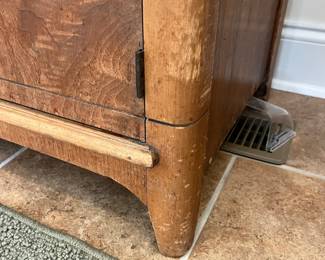 J170 - $175. Antique J. B. Van Sciver Co. Cabinet Pie Safe. Has some scratches and marks and the drawer sticks but is fully functional. Measures 36" W x 16.5" D x 65" Tall.