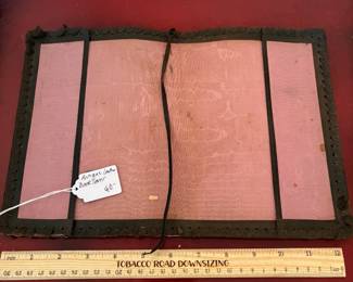 J21 - $40. Antique Leather Bookcover.