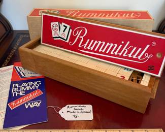 J25 - $45. Vintage Rummikub Game Made in Israel.