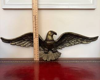 J16 - $25. Federal Brass American Eagle Wall Hanging. Measures 19" Wide.