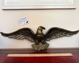 J16 - $25. Federal Brass American Eagle Wall Hanging. Measures 19" Wide.