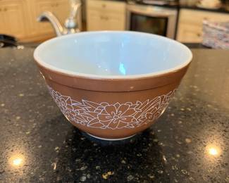 J196 - $55. 3 Piece Pyrex Woodland Bowl Set. 1 - 750 ml. 2 - 2.5 l. There are scratches inside from utensils