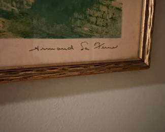 J176 - $25. "Autumn in Normandy" Print by Armand La Verne. Measures 11.5" x 16".