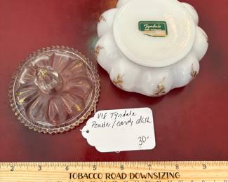 J17 - $30. Vintage Tyndale Powder Dish.