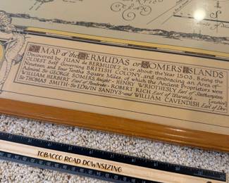 J128 - $35. Map of Bermudas. Measures 33" W x 25" Tall.