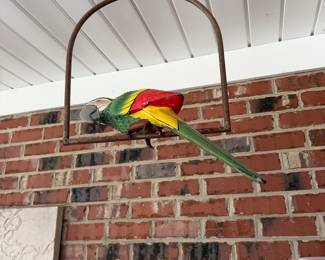 J88 - $30. "Benjamin Parrot" Paper Mache Bird.