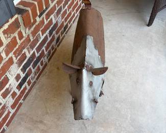 J165 - $85. Large Metal Pig Boar. Measures 38" W x 8.5" D x 19.5" Tall