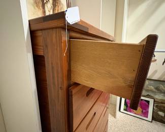 J99 - $95. Solid Wood Dresser. Measures 29.25" W x 20.5" D x 49" Tall.