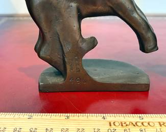 J29 - $60. Bronze Lamb Bookends. #496 Made in the USA.
