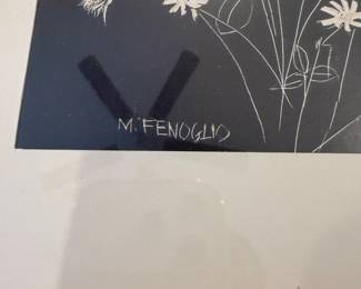 J4 - $25. Set of 2 By M. Fenoglio Prints. Measures 8.75in x 10.75in.