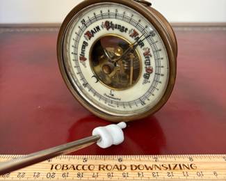 J10 - $40. Vintage Lufft Copper Barometer Made in Germany.