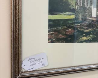 J186 - $95. Large Nancy Cunningham Watercolor. Measures 29" x 22"