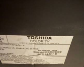 J76 - $300. 2004 24" Toshiba Color TV with Remote. Model 24AF44.