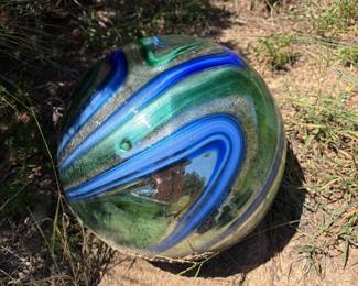 J169 - $20. Large Decorative Glass Globe. Measures about 11" Wide.