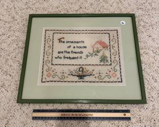 J187 - $30. "The ornaments of a house are the friends who frequent it"