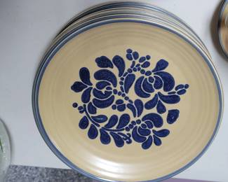 Vintage Pfaltzgraff Folk Art stoneware dinnerware
