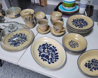 Vintage Pfaltzgraff Folk Art stoneware dinnerware