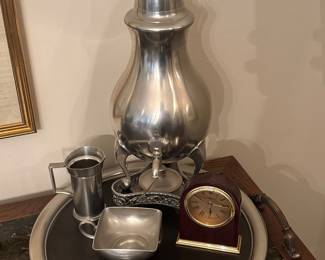 Vtg Pewter Coffee/Tea Urn Set