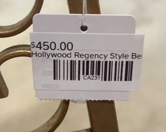 Hollywood Regency Style Bench