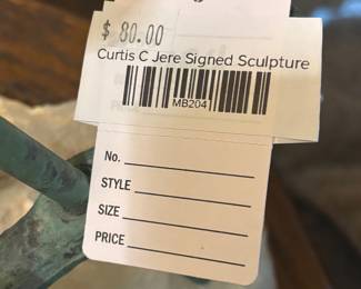 Curtis C Jere Signed Sculpture
