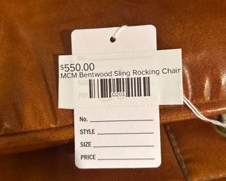 MCM Bentwood Sling Rocking Chair