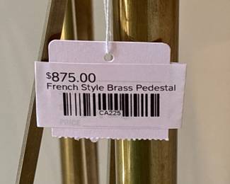 French Style Brass Pedestal