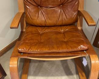 MCM Bentwood Sling Rocking Chair