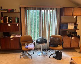 (A) MCM Mounted Shelving Unit, (B) MCM Mounted Shelving Unit