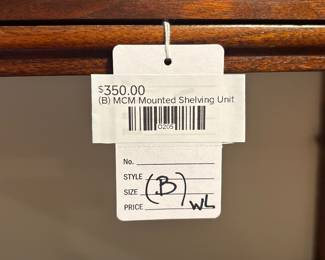 (B) MCM Mounted Shelving Unit