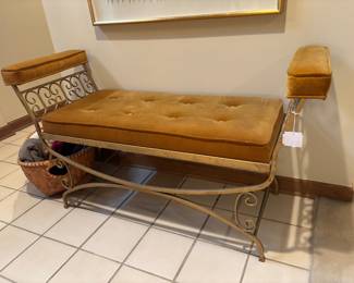 Hollywood Regency Style Bench