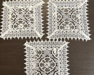 3 suare doiles, 12" x 12", was $7 each, NOW $4 each