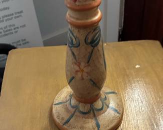 Hand-Painted Ceramic Candlestick - La Poterie Provence Style