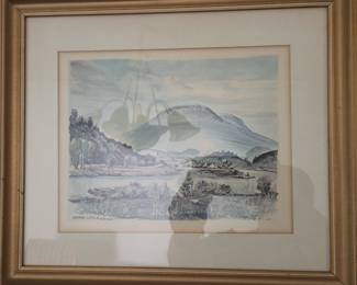 George Little Lookout Mountain Watercolor Print