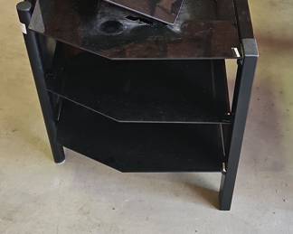 AVF SDC Series Black Glass Corner TV Stand