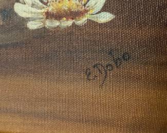 Floral Still Life Painting by E. Dobo