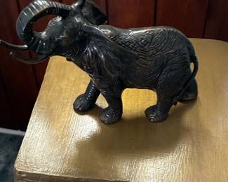 Vintage Bronze Elephant Figurine