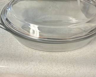 Pyrex 602-B Clear Oval Casserole Dish with 602-C Lid