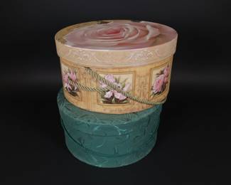 Vintage Rose Floral Hat Boxes