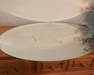 Mid-Century Modern Oval Wall Mirror