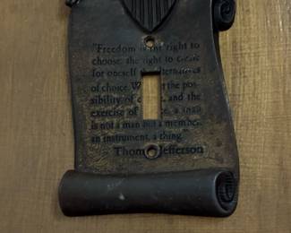 GIM M.C.CO 3036 Thomas Jefferson Eagle Cast Metal Light Switch Plate