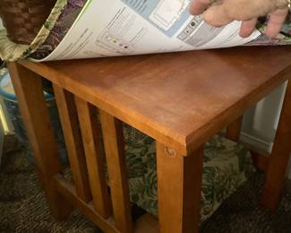 Mission Style Side Table with Slat Sides