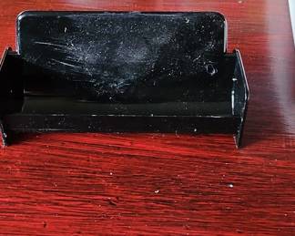 Vintage Black Plastic Business Card Holder