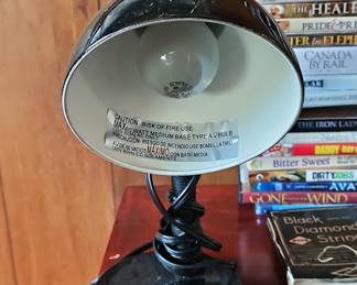 Vintage Black Metal Gooseneck Desk Lamp