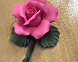 Fabar Capodimonte Porcelain Pink Rose