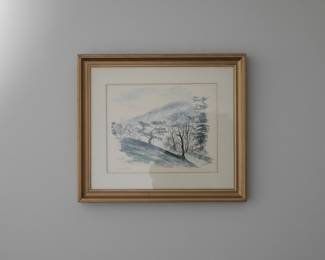 George Little Watercolor, Cameron Hill