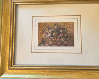 Vintage Floral Still Life Oil Painting