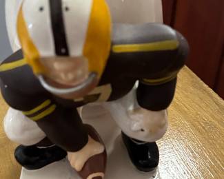 Vintage Ceramic Football Player Planter/Desk Organizer - Pittsburgh Steelers