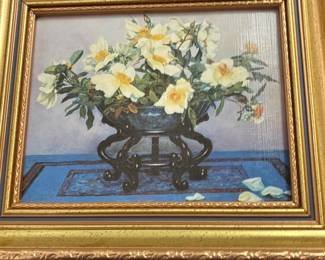 Wild Roses in a Footed Bowl Print