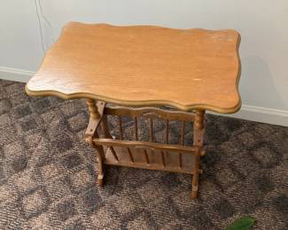 Vintage Spindle Magazine Side Table
